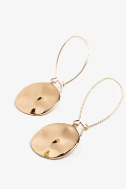 Pendientes de Gancho con Colgante Ondulado