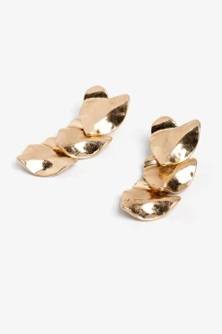 Pendientes largos corazones ondulados