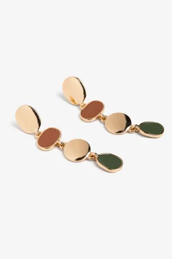 Pendientes Largos Esmaltados Bicolor