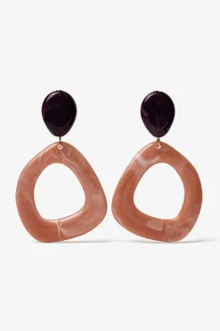 Pendientes maxi acr&iacute;licos bicolor