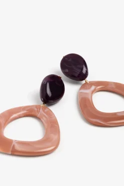 Pendientes maxi acr&iacute;licos bicolor