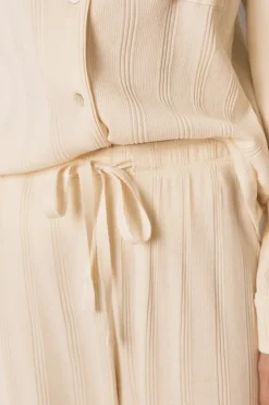 Pijama camisero largo algod&oacute;n canal&eacute; amarillo