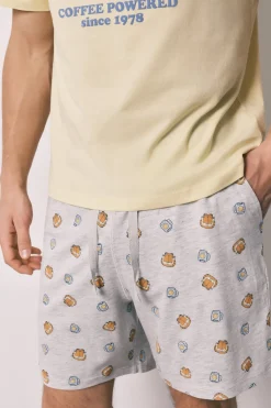 Pijama corto hombre 100% algod&oacute;n Garfield