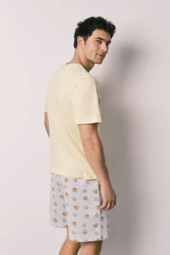 Pijama corto hombre 100% algod&oacute;n Garfield