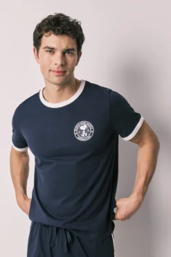 Pijama corto hombre 100% algod&oacute;n Snoopy