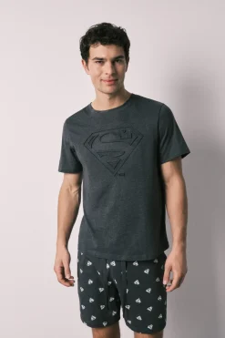 Pijama corto hombre algod&oacute;n Superman