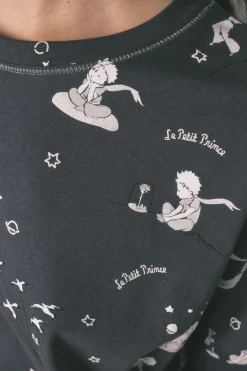 Pijama largo 100% algod&oacute;n gris El Principito