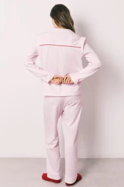 Pijama largo algod&oacute;n cuello mao Minnie