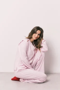 Pijama largo algod&oacute;n cuello mao Minnie