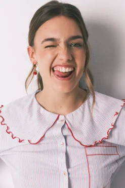 Pijama largo algod&oacute;n cuello bobo