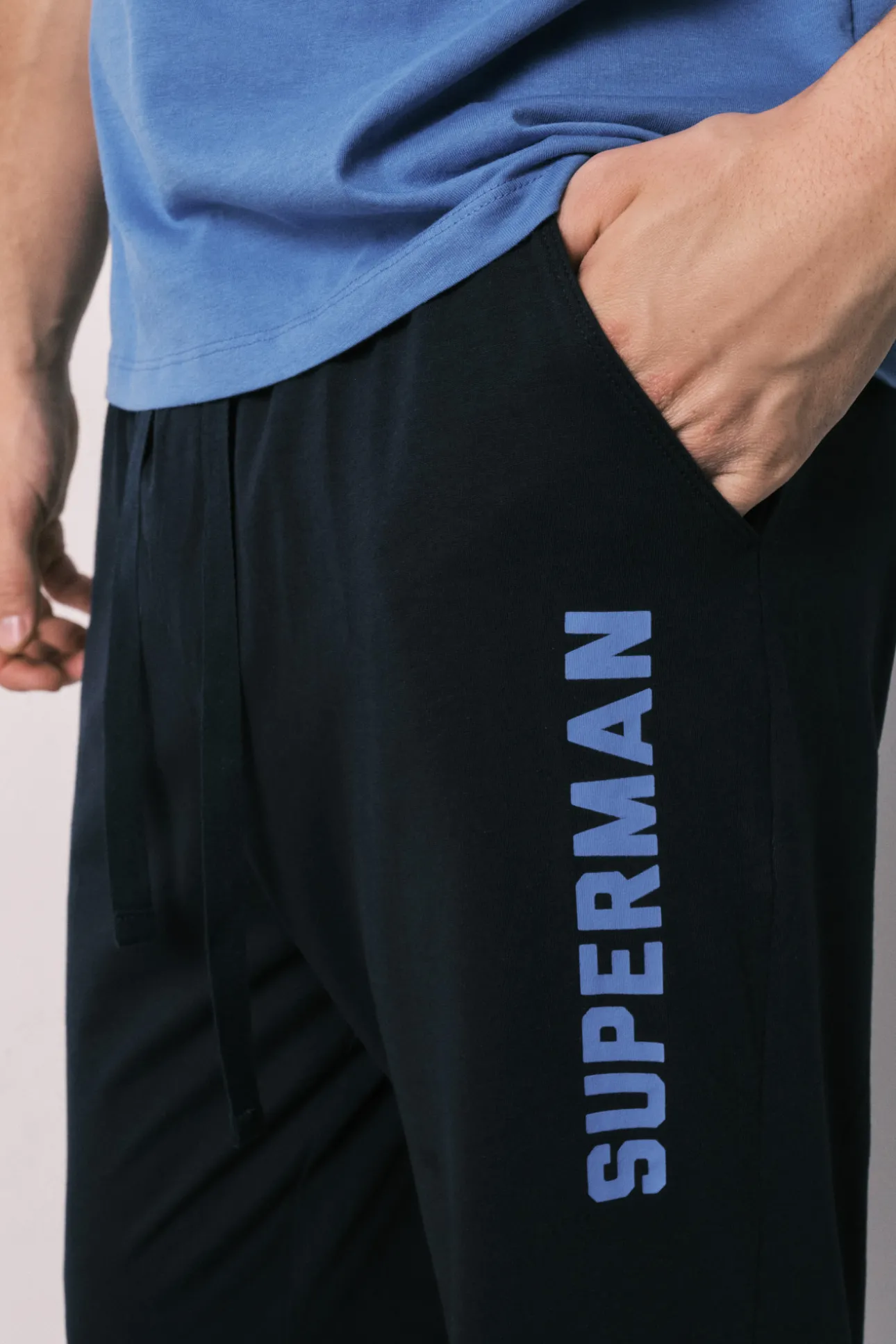 Pijama largo hombre 100% algodón Superman