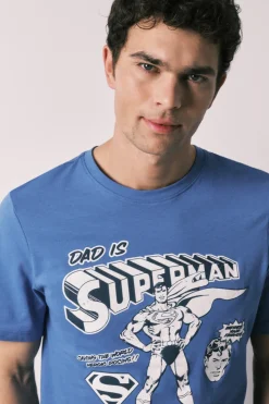 Pijama largo hombre 100% algodón Superman