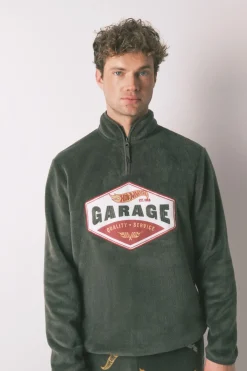 Pijama largo hombre polar verde Hotwheels