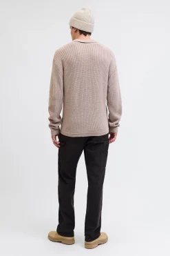 Polo de punto con cuello abotonado