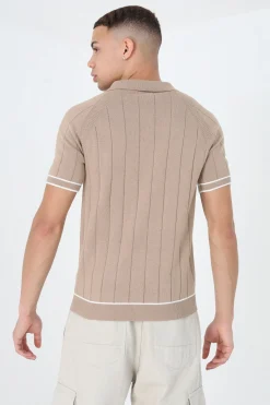 Polo de punto con manga corta