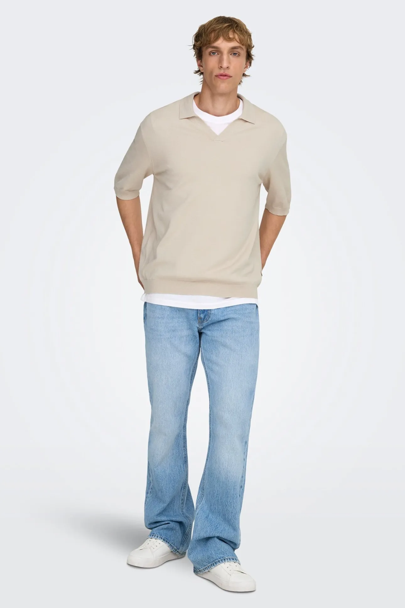 Polo de punto manga corta