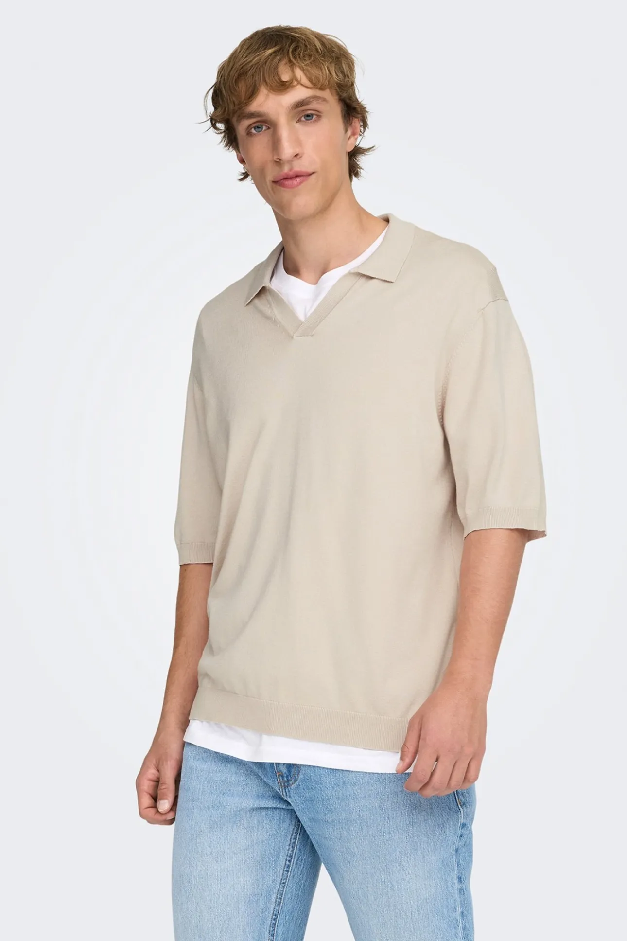 Polo de punto manga corta