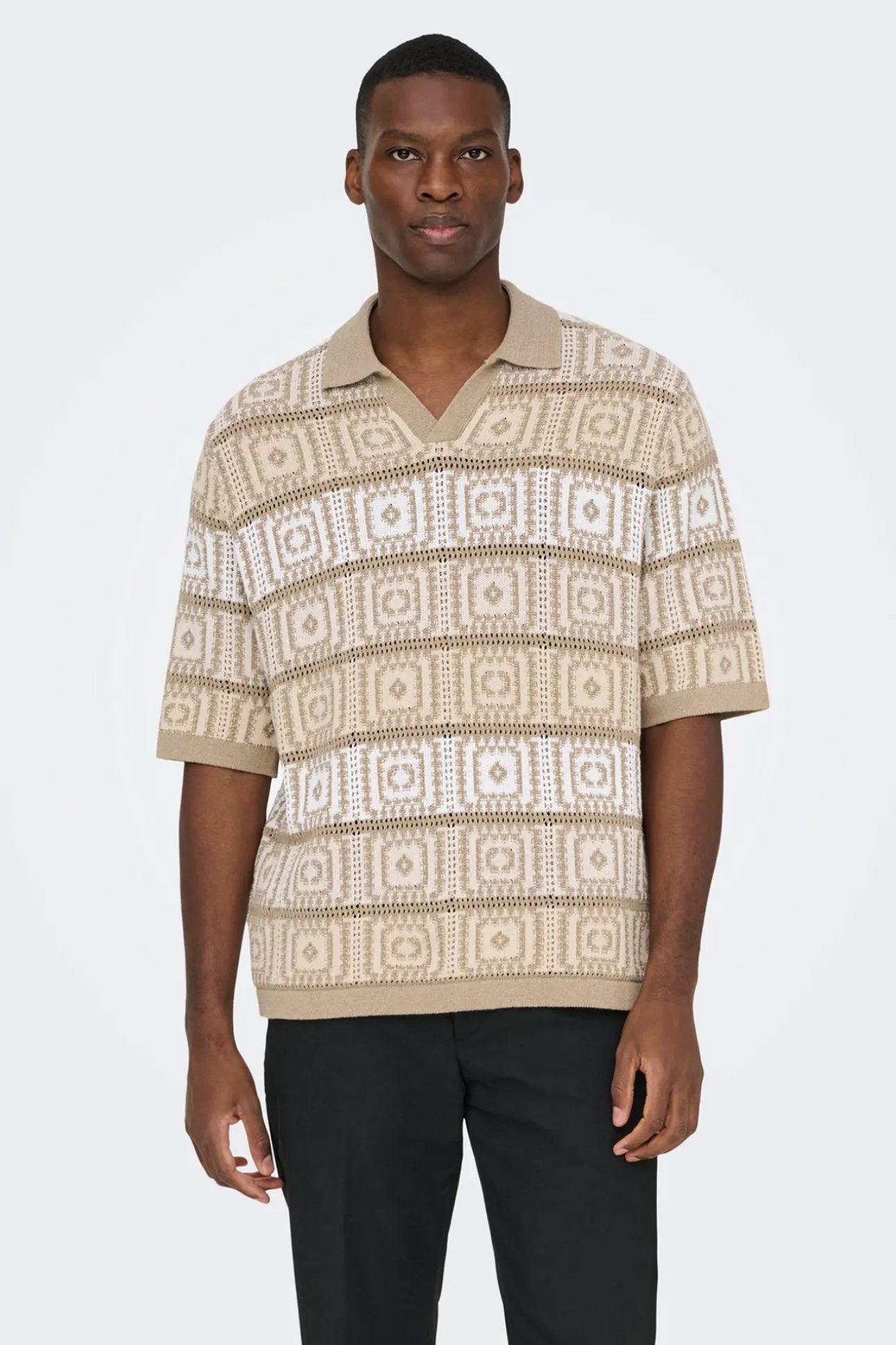 Polo de punto manga corta