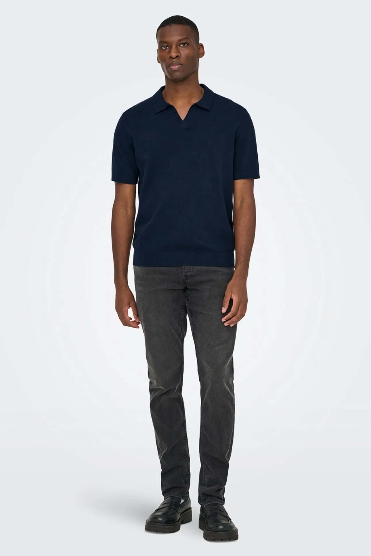 Polo de punto manga corta