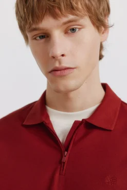 Polo piqu&eacute; cremallera regular fit