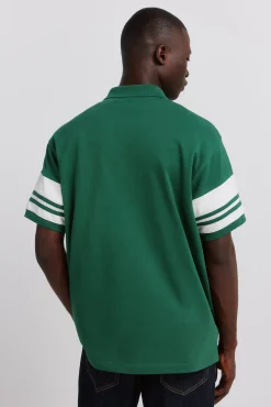 Polo piqu&eacute; mangas bloques contraste regular fit