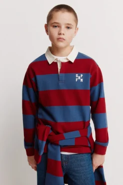 Polo rayas rugby ni&ntilde;o