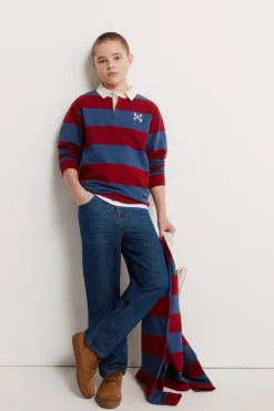 Polo rayas rugby ni&ntilde;o