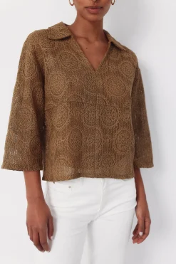 Polo r&uacute;stico bordado