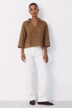 Polo r&uacute;stico bordado