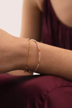 Pulsera Double Glam Acero B.Oro