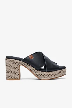 Sandalia cuña tacón señora Melibea Piel