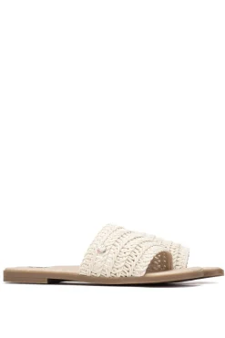 Sandalia plana macram&eacute;