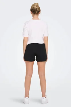 Shorts corte loose cintura media