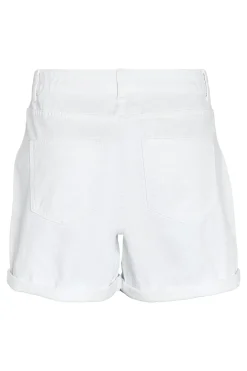 Shorts vaqueros b&aacute;sicos holgados con cinco bolsillos y dobladillo.