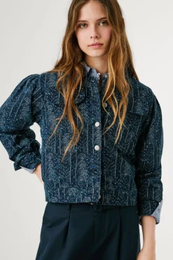 Sobrecamisa Estampado Floral Fit Cropped