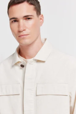 Sobrecamisa lino algod&oacute;n overshirt fit