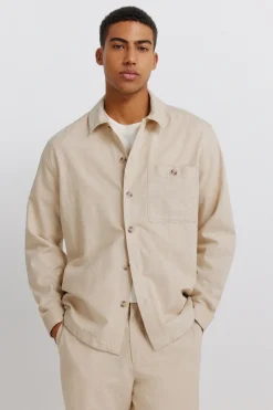 Sobrecamisa lino bolsillo