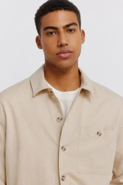 Sobrecamisa lino bolsillo