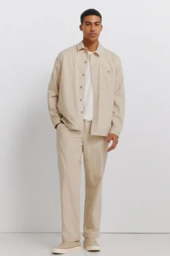 Sobrecamisa lino bolsillo