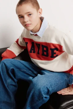 Sudadera a rayas "Maybe" ni&ntilde;o