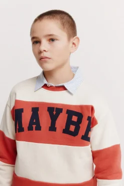 Sudadera a rayas "Maybe" ni&ntilde;o