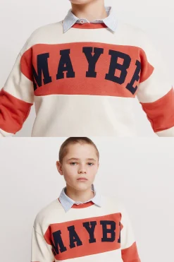 Sudadera a rayas "Maybe" ni&ntilde;o