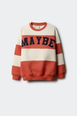 Sudadera a rayas "Maybe" ni&ntilde;o