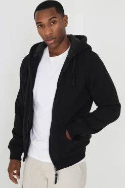 Sudadera con capucha y borrego