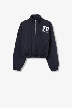 Sudadera Cropped con cremallera