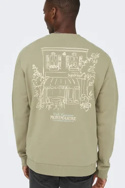 Sudadera cuello redondo