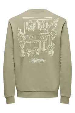 Sudadera cuello redondo