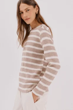 Sudadera estructura rayas