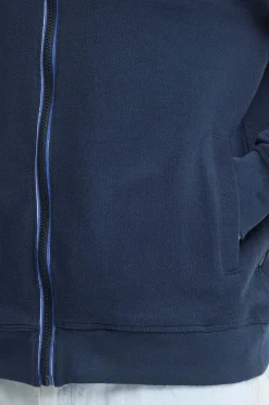 Sudadera piqu&eacute; con capucha