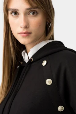 Sudadera Regular con Botones Met&aacute;licos